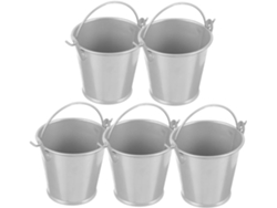 Juego De 5 Mini Macetas De Metal Para Suculentas Con