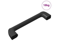 Vidaxl Mango Liso 69 Pcs Negro 380 X 34 X 85 Mm Aluminio Y Pp