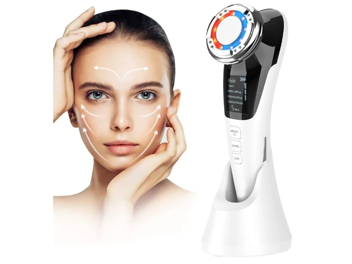 Instrumento de belleza Yizhood D818, blanqueamiento en frío y calor, cinco en uno, blanco