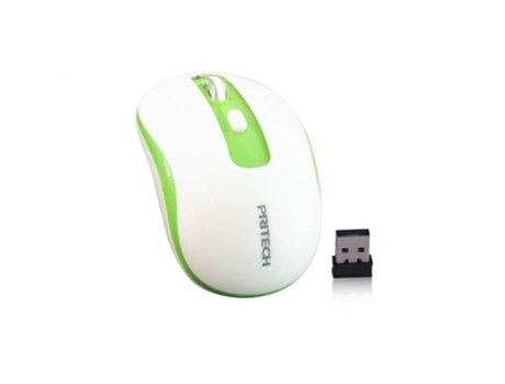 Ratón Inalámbrico para Ordenador Inalámbrico con Luz Led PRITECH Pbp-469 Blanco Verde