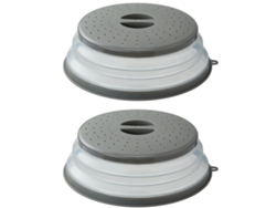 Ferramenta 2 Pçs Tampa Dobrável de Silicone Fresh-Keeping À Prova Respingos Manto Aquecimento Cinza Microondas Splatter Cobertura