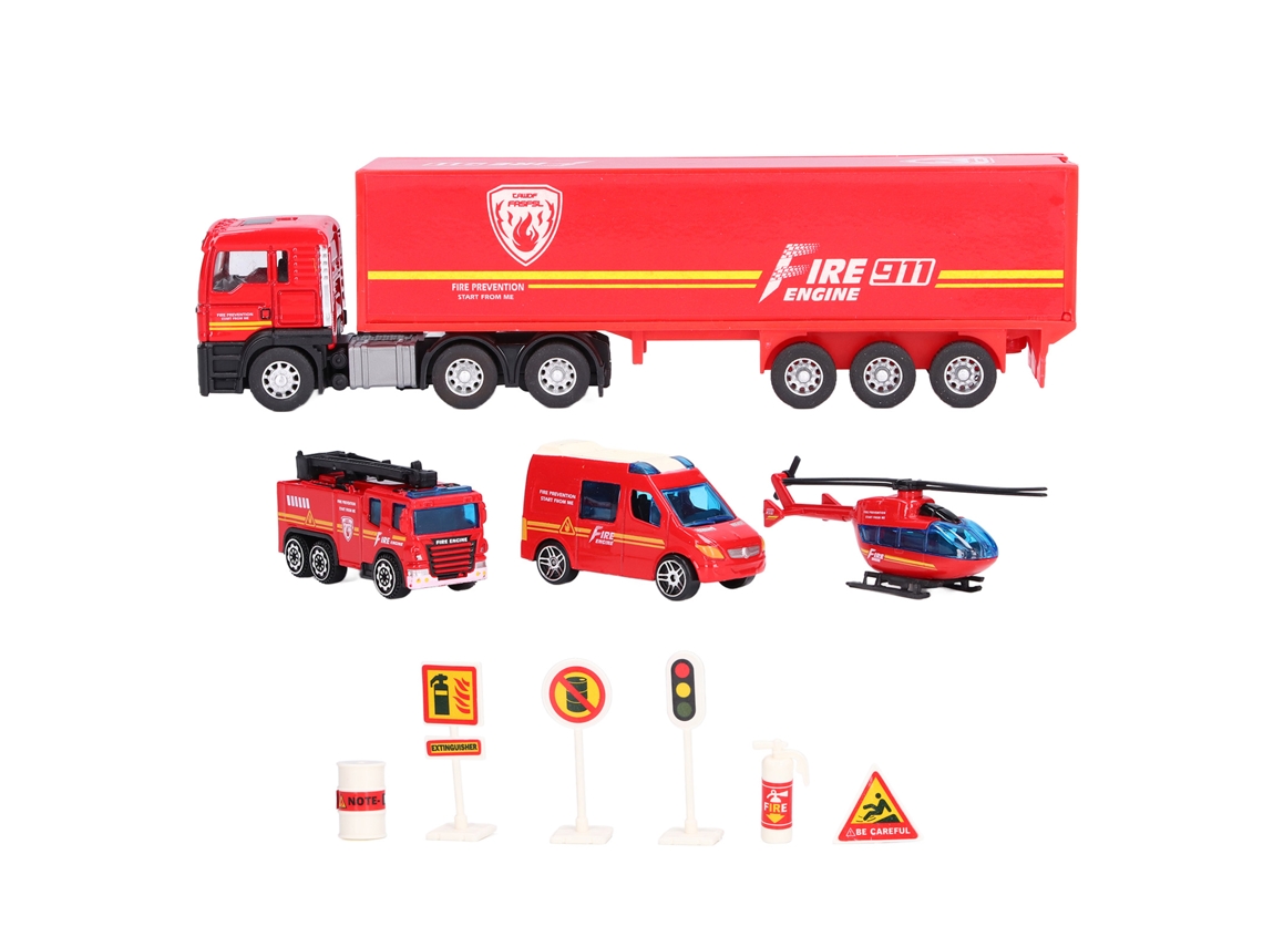 Ats-juguete Camión De Bomberos Con Buena Manipulación, Agarre Cómodo Y Portátil, Modelo De Camión De Bomberos Para Niños