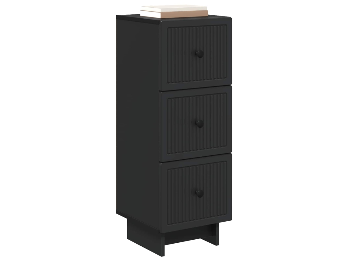 Maison Exclusive - Cajonera Negro 33 X 34,5 X 90 Cm Madera De Ingeniería