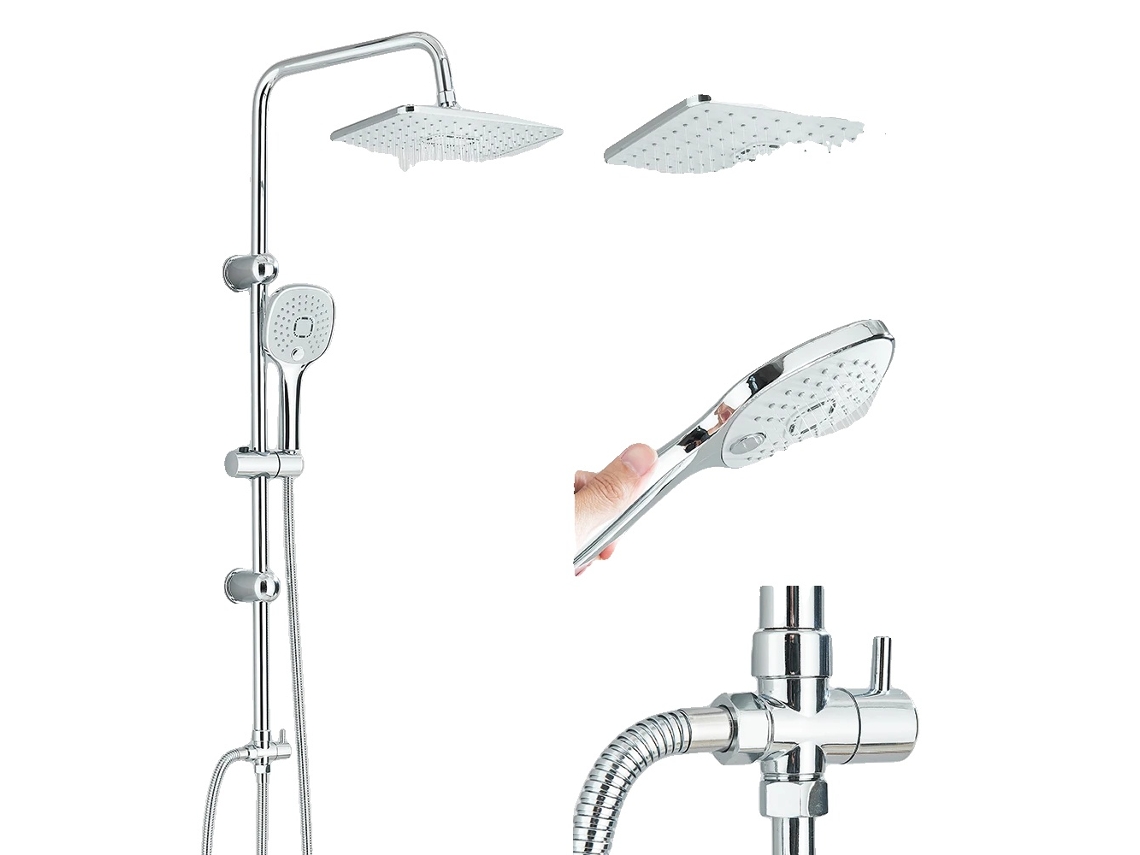 Sistema de ducha de mano, diseño contemporáneo, cromado