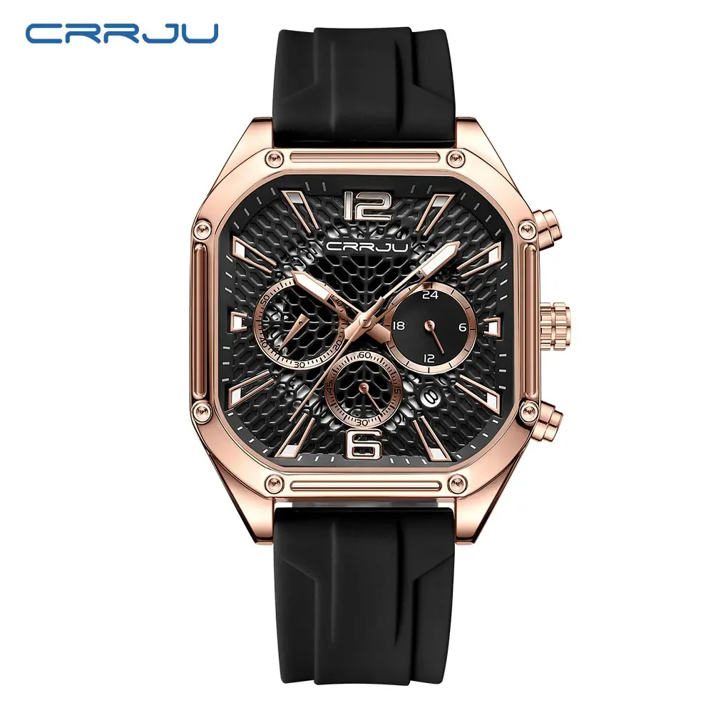 (black Rose) Reloj Cronógrafo Para Hombre, Deportivo, Militar, Resistente Al Agua
