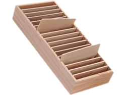 Organizador Accesorios Cabello Madera Maciza 17 Compartimentos Almacenamiento Pulseras Diademas Práctico
