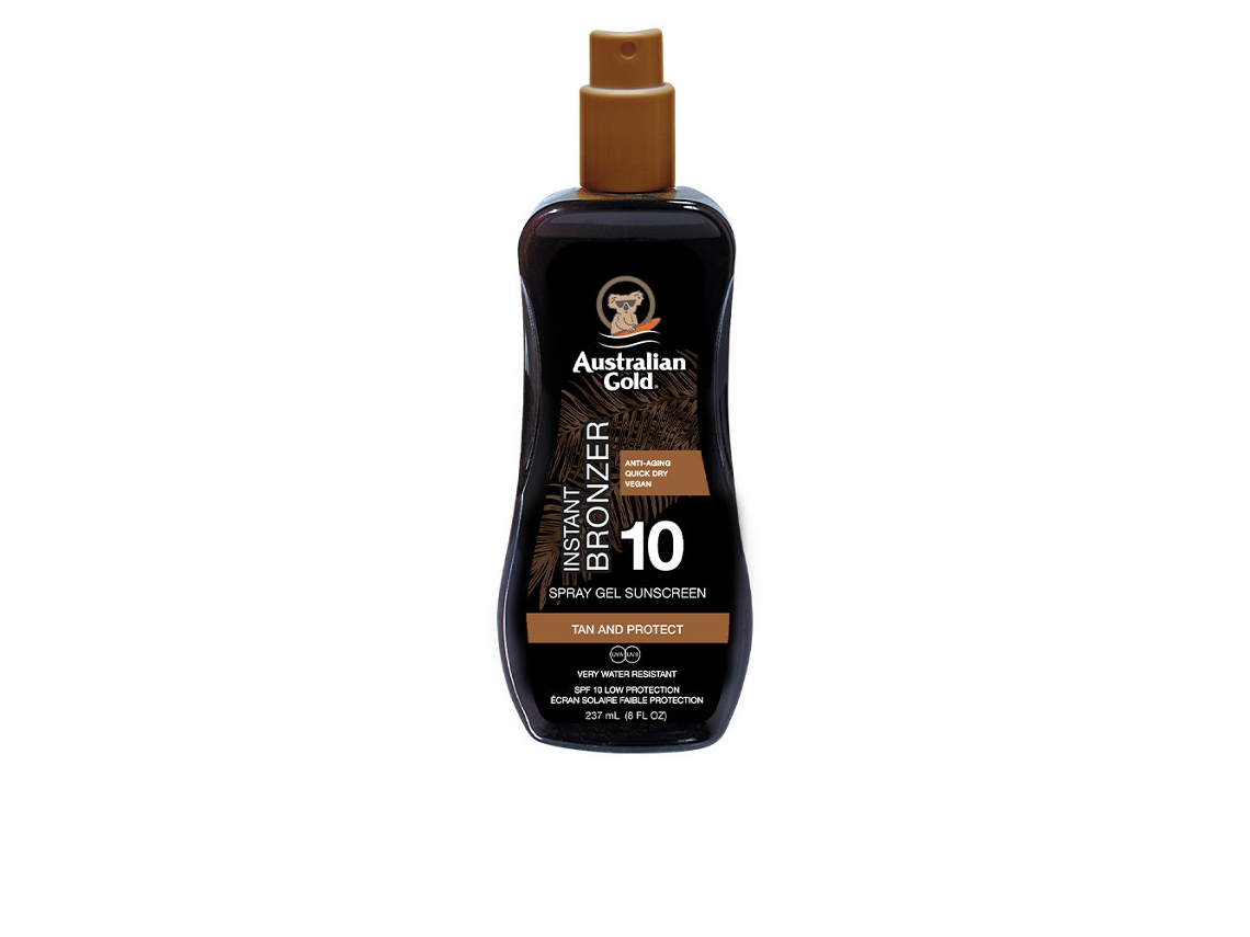 Sunscreen Spf10 Spray Gel With Instant Bronzer Australian Gold 237 ml