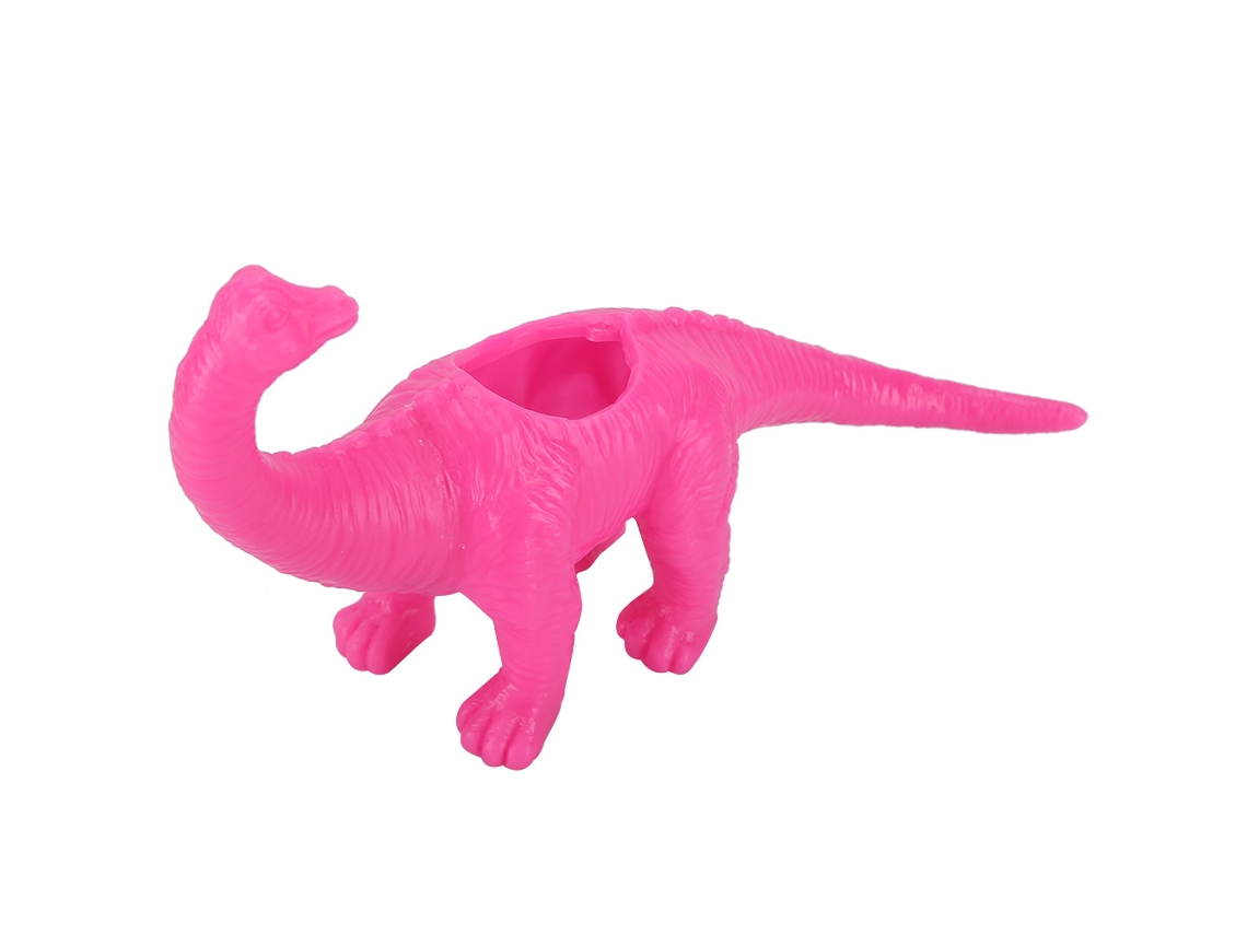 Jarrón de cactus suculento con forma de dinosaurio, decoración de jardín en rojo y rosa