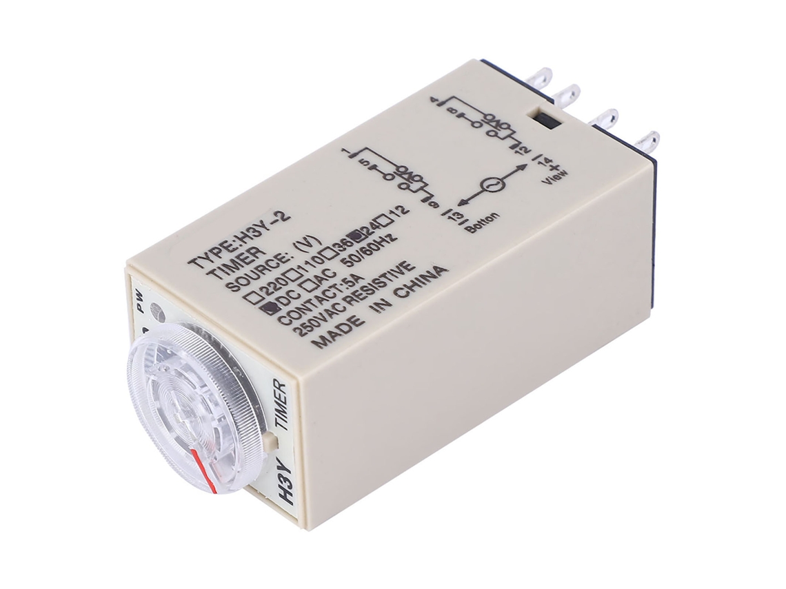 2026dz-relé De Tiempo H3y-2 Retardo Encendido 0-3m Minutos 8 Pines 24v