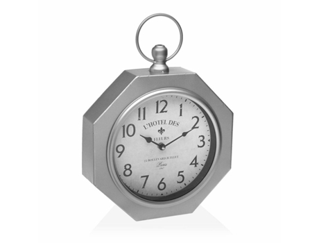 Reloj de Pared Versa GY Metal (28 x 8 x 40 cm)
