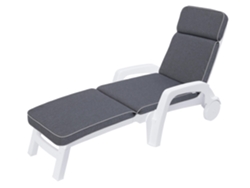 Cojín para tumbona de jardín o playa, cojín para muebles de jardín - 178x47x5 cm - Marítimo SALES CORE