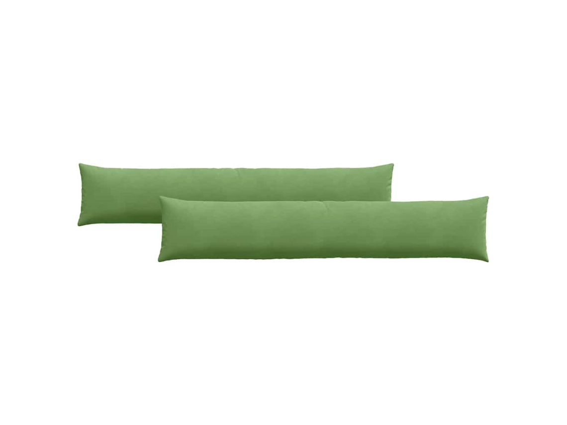Cojines De Sofá 2 Uds Verde Claro 200 X 40 Cm Tela De Pana