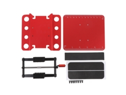 Mali suporte de Trabalho para Reparo de Carros Rc Simulação Metal Ajustável Giratório para Carros Rc 1:8 e 1:10 Vermelho