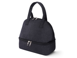2026da-bolsa De Almuerzo Aislada Con Doble Compartimento Para Escuela Picnic Camping Negro