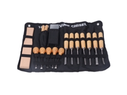 Juego de 16 herramientas para grabado en madera con cinceles y cuchillos, kit de herramientas manuales de carpintería de acero, sin marca.