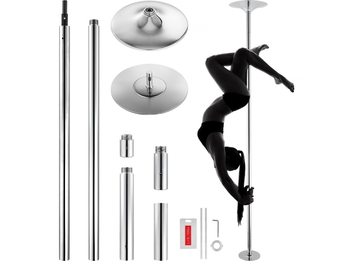 Barra de Pole Dance de Acero Inoxidable de 45 mm Ajustable, Portátil y Profesional Tekmaquinas