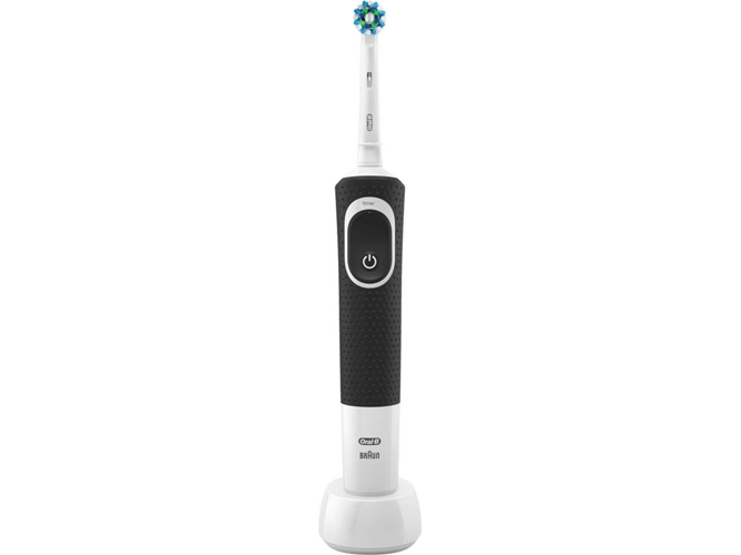 Oralb Vitality 100 cepillo dientes 1 mango negro recargable con tecnología braun cabezal recambio crossaction 80312499 para adulto