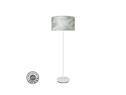 Pie De Salón 1xe27 Blanco Ola Gris 163x40x40cm Moda