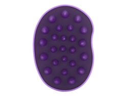 Cepillo De Shampoo De Silicona Para Cabeza Y Cuero Cabelludo Con Masaje Exfoliante Y Eliminación De Caspa Morado