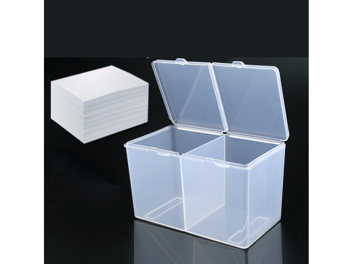 Caja De Almacenamiento De Algodón Transparente Con 2 Compartimentos, Inodora, Para El Hogar, La Escuela Y La Oficina.