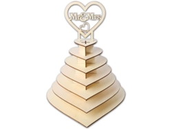 Basado En Un Soporte Para Pastel De Bodas De Chocolate Personalizado De 7 Niveles Con Forma De Corazón.
