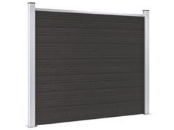 Panel de valla 180x146 cm Wpc Negro Wsd327259 Lovely Home