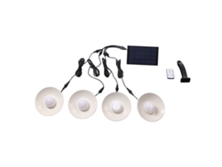 Lámparas Solares Colgantes De 4 Cabezales, Impermeables Ip65, Luz Blanca Cálida, Con Control Remoto