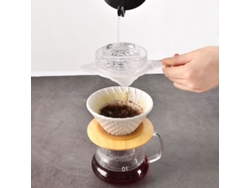 Cafetera creativa con goteo lento para preparar/verter una sola taza en la ducha de goteo.