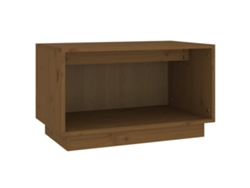 Mueble de TV de madera maciza de pino, color marrón miel, MAISON EXCLUSIVE (60 x 35 x 35 cm)
