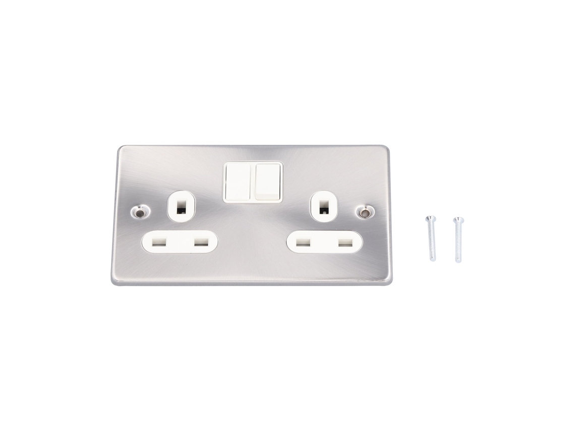 Enchufe Doble Estándar De Pared Con Interruptor, Accesorios De Alimentación Eléctrica De 13 A