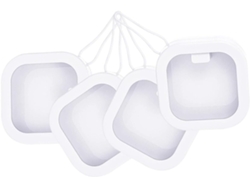 Cajas De Almacenamiento Resistentes A La Presión, Juego 4, Plástico Blanco, Fáciles De Limpiar,