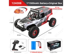 Coche RC 1/12 4x4 todoterreno con luz LED 2,4 g de alta velocidad, control remoto profesional de escalada para niños, rojo Aeuzwr