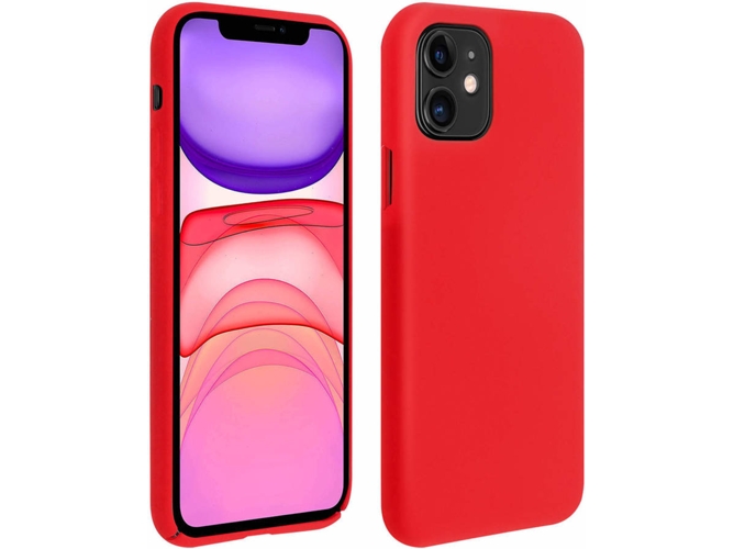Funda iPhone 11 AVIZAR Silicona Rojo