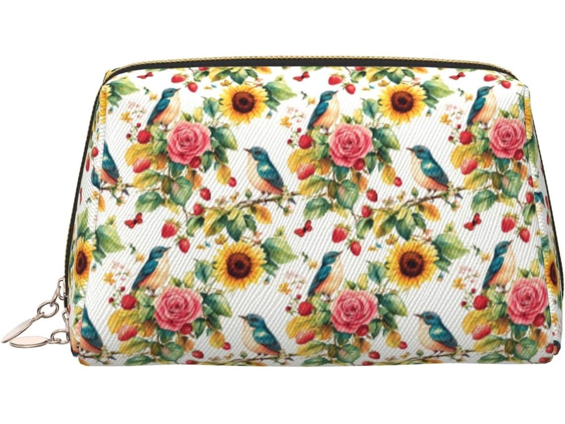 Neceser De Viaje Cuero Organizador Para Mujer Diseño Estampado Vacaciones