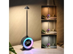Candeeiro Mesa Led Toque, Reloj, Rgb Y Ruido Blanco