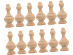 Juego De 12 Piezas De Tapas Decorativas Talladas En Madera Maciza Para Postes Con Acabado Sin Pintar.