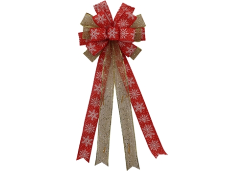 Adorno de árbol de Navidad, lazo de árbol de Navidad de copo de nieve grande, para decoración de Navidad (estilo 3)