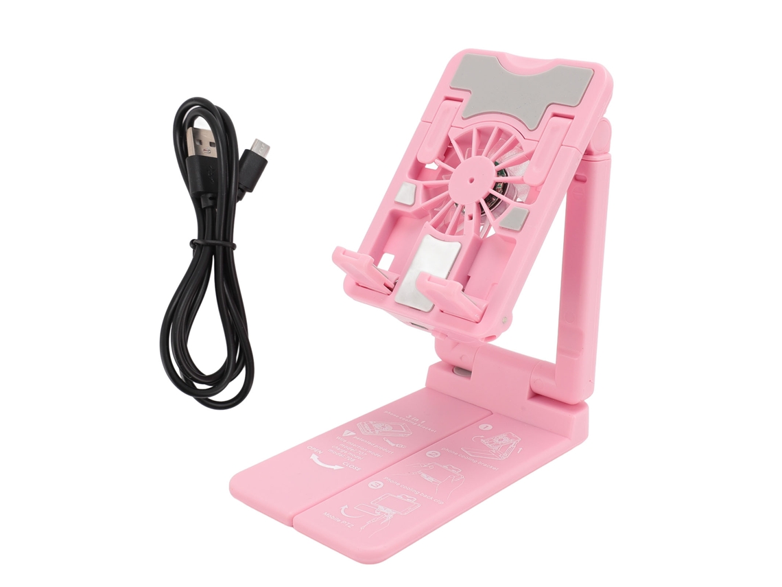 Soporte De Teléfono De Escritorio (altura Ajustable Con Enfriador De Teléfono)