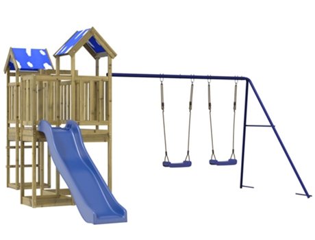 Parque Infantil De Exterior VIDAXL Marrón Madera