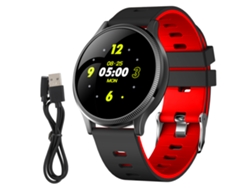 Pulseira Inteligente Esportiva Mk08 Monitor Cardíaco Pressão Arterial Sono Fitness Tracker Bracelete Vermelho