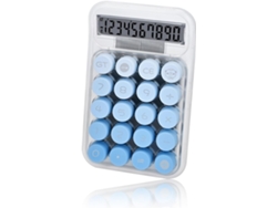Calculadora de escritorio Eifson, pantalla LCD mecánica, botones grandes, 10 dígitos (azul)