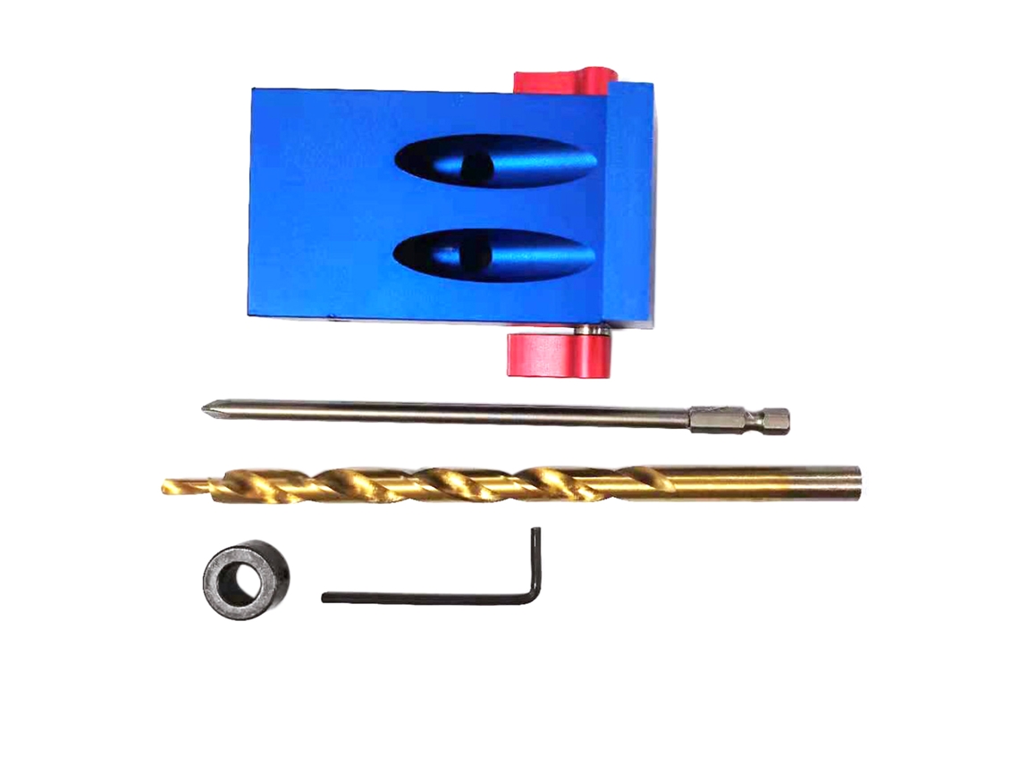 Kit De Perforación Angular Para Madera Con Broca Escalonada Y Herramientas De Carpintería - Azul