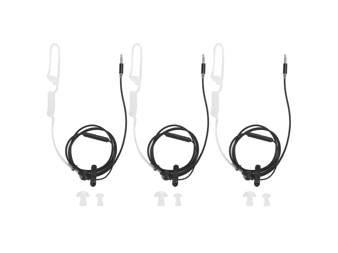 3 Conjuntos De Fones De Ouvido Com Redução De Ruído E Antirradiação, Controle Por Fio, Microfone, Para Celular, 3.5mm