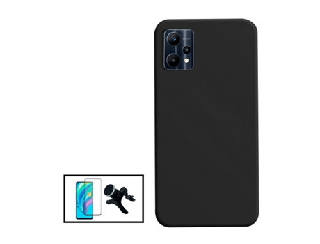 Kit De Película De Vidrio Templado De Cubierta Completa 5D Soporte Magnético De Coche Reforzado Con Silicona Líquida Para Realme 9 Pro - Negro PHON...