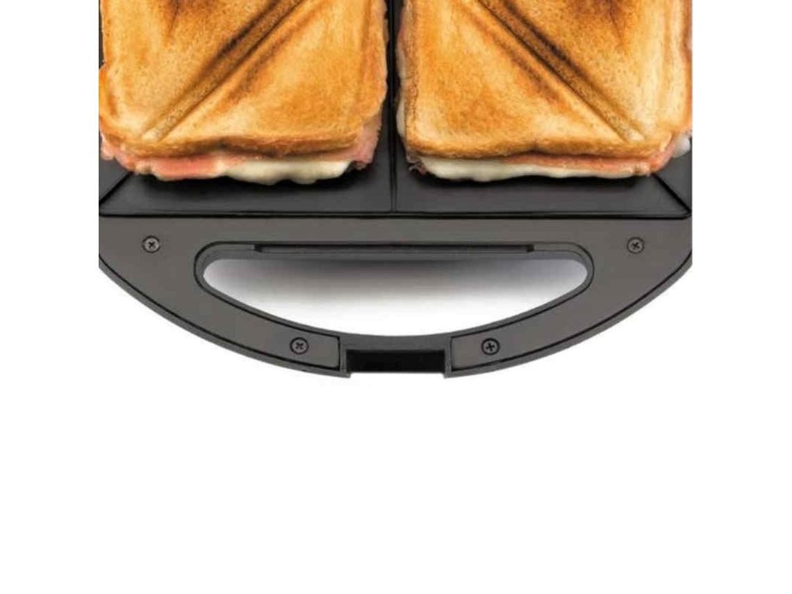 Sandwichera Negra para 2 Sandwiches 750 Wattios Rebanada Triangular LACOR