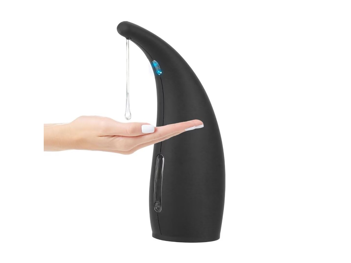Dispensador automático de jabón sin contacto con sensor infrarrojo y clasificación de impermeabilidad IPX6 para encimeras Csyy (negro)