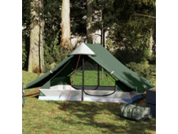 Tienda de campaña para 2 personas, tejido impermeable, verde.