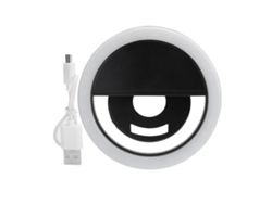 Anillo De Luz Recargable Para Selfies, Compatible Con Teléfonos Móviles, Portátiles, Tabletas Y Cámaras, Con 3 Niveles De Iluminación.