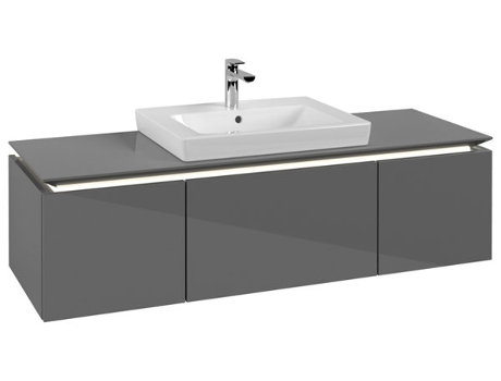 Villeroy &amp Boch Legato Vanity unit B684 1400x380x500mm centrada en el lavabo iluminación LED