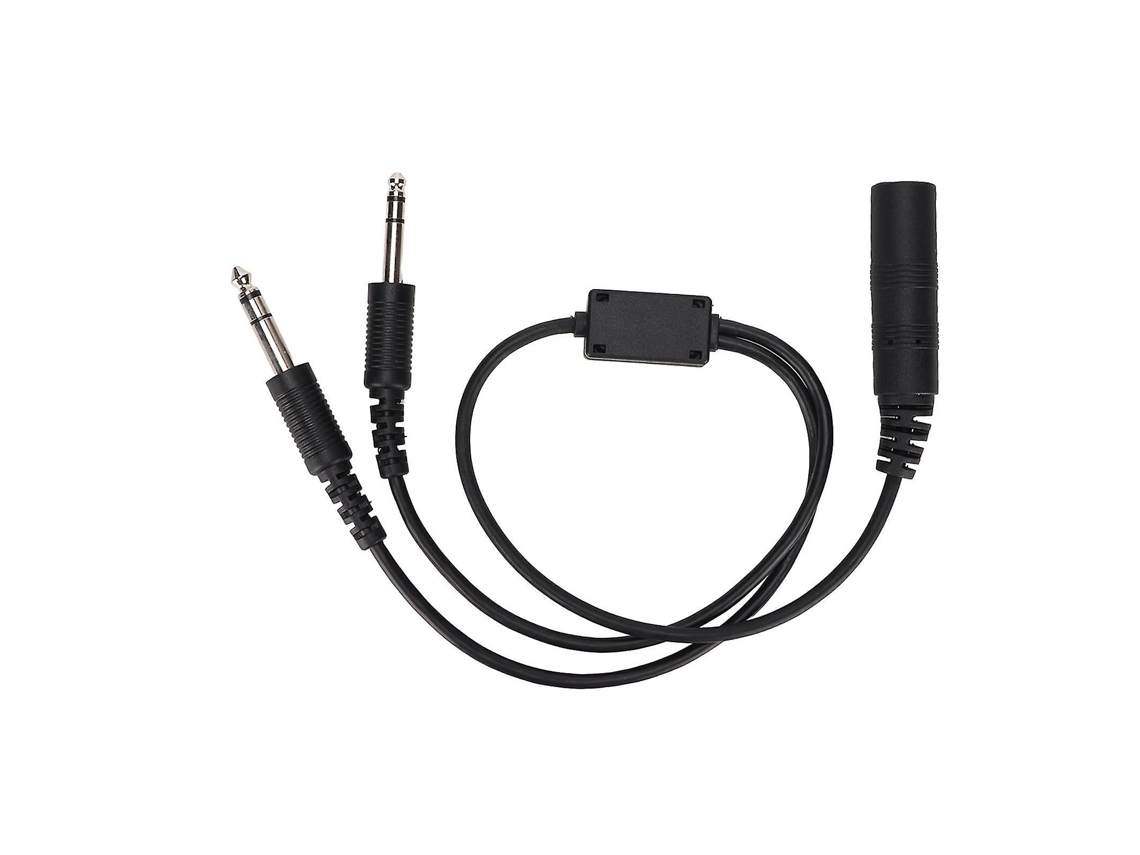 Adaptador de auriculares de aviación, de un solo conector a dos conectores, para helicópteros. Hengjian